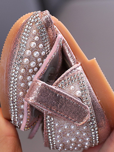 Girls Butterfly Glitter Flats