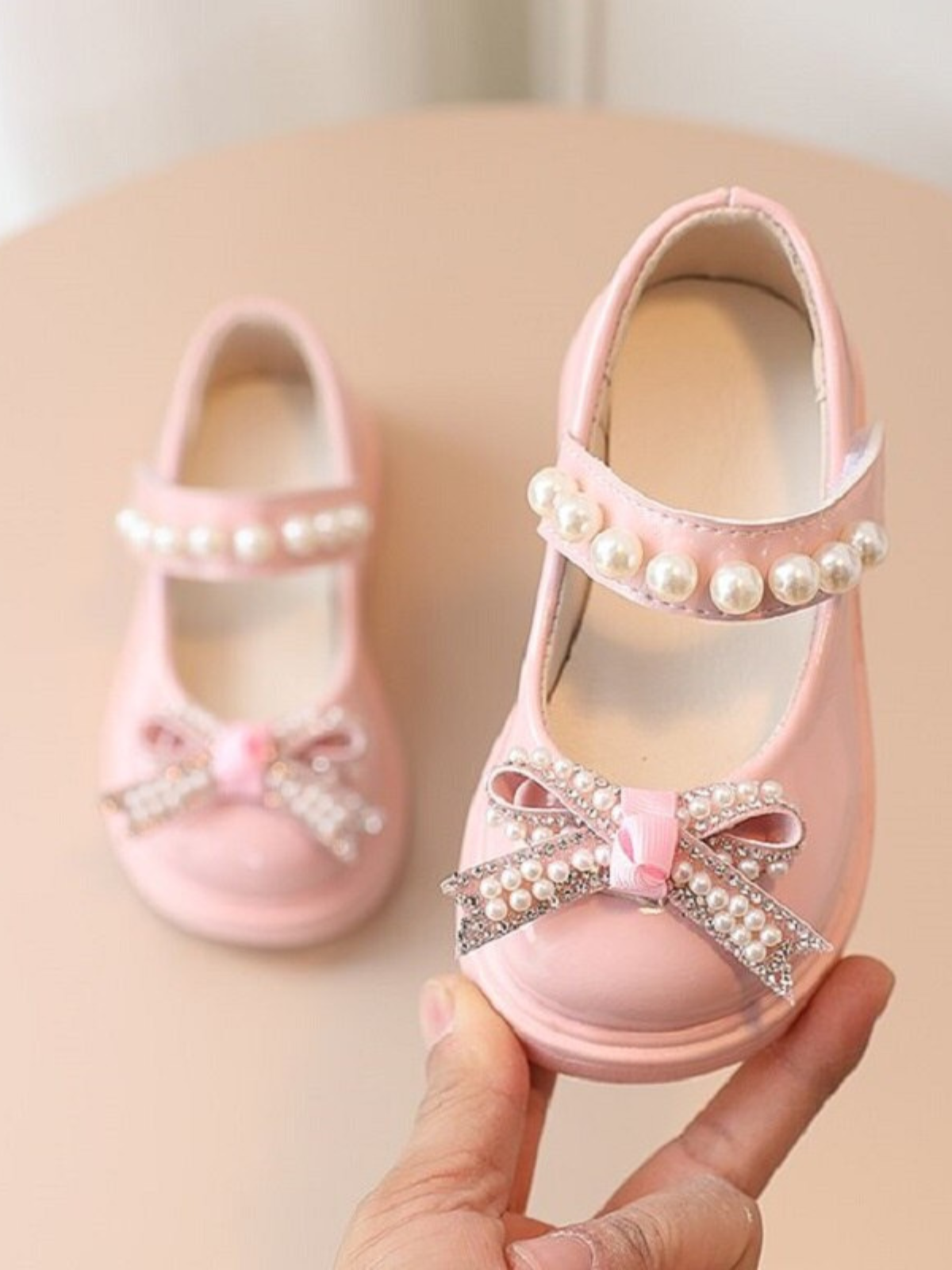 Mia Belle Girls Pearl Strap Mary Jane Shoes | Shoes By Liv & Mia