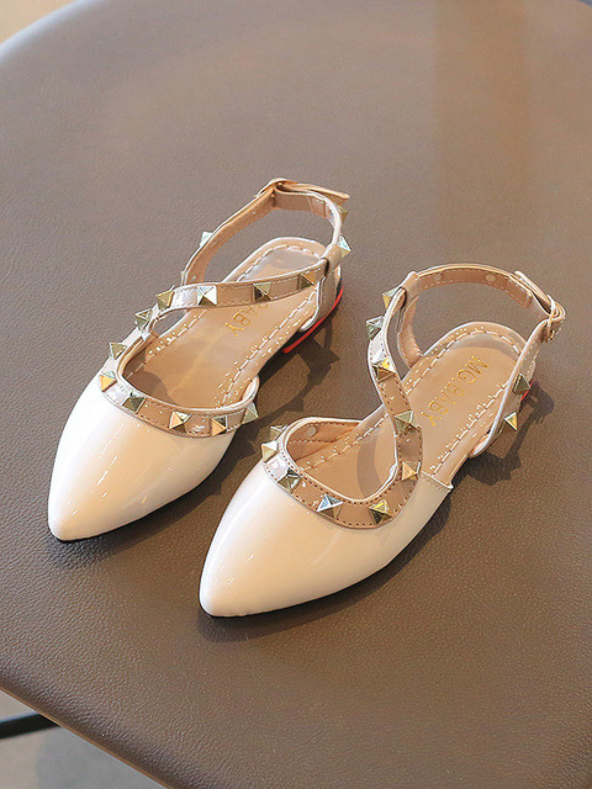 Shoes By Liv & Mia | Girls Studded Pointed Toe Flats