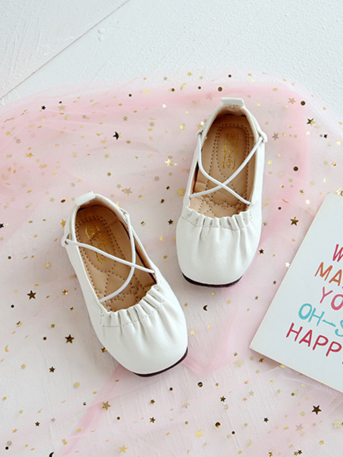 Mia Belle Girls Ruched Ballet Flats | Shoes By Liv & Mia