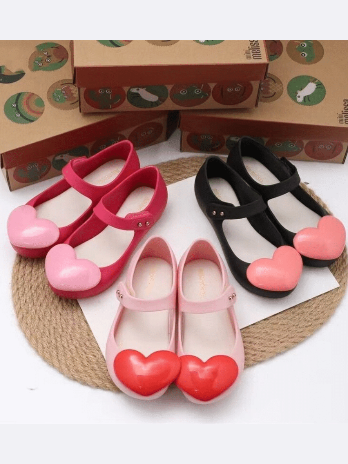 Toddler Shoes By Liv & Mia | Girls Boutique Big Heart Jelly Flats