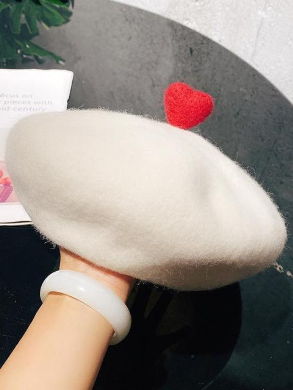Mia Belle Girls Wool 3D Heart Beret | Girls Accessories