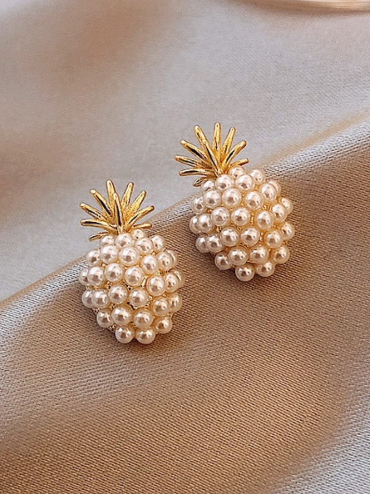 Mia Belle Girls Pearl Pineapple Earrings | Girls Accessories