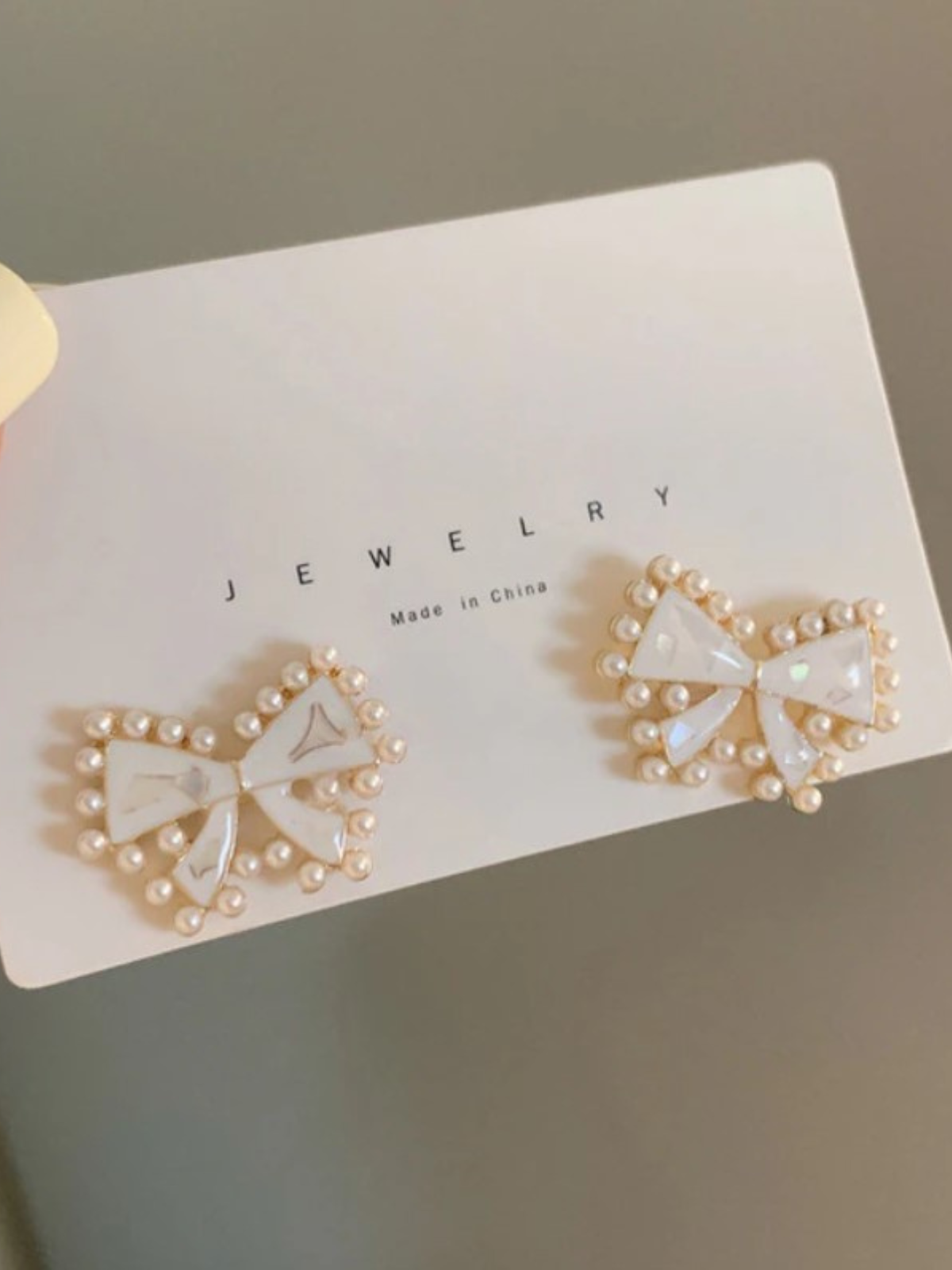 Mia Belle Girls Pearl Bowknot Earrings | Girls Accessories