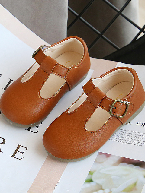Shoes By Liv & Mia | Schoolgirl T Strap Buckle Flats