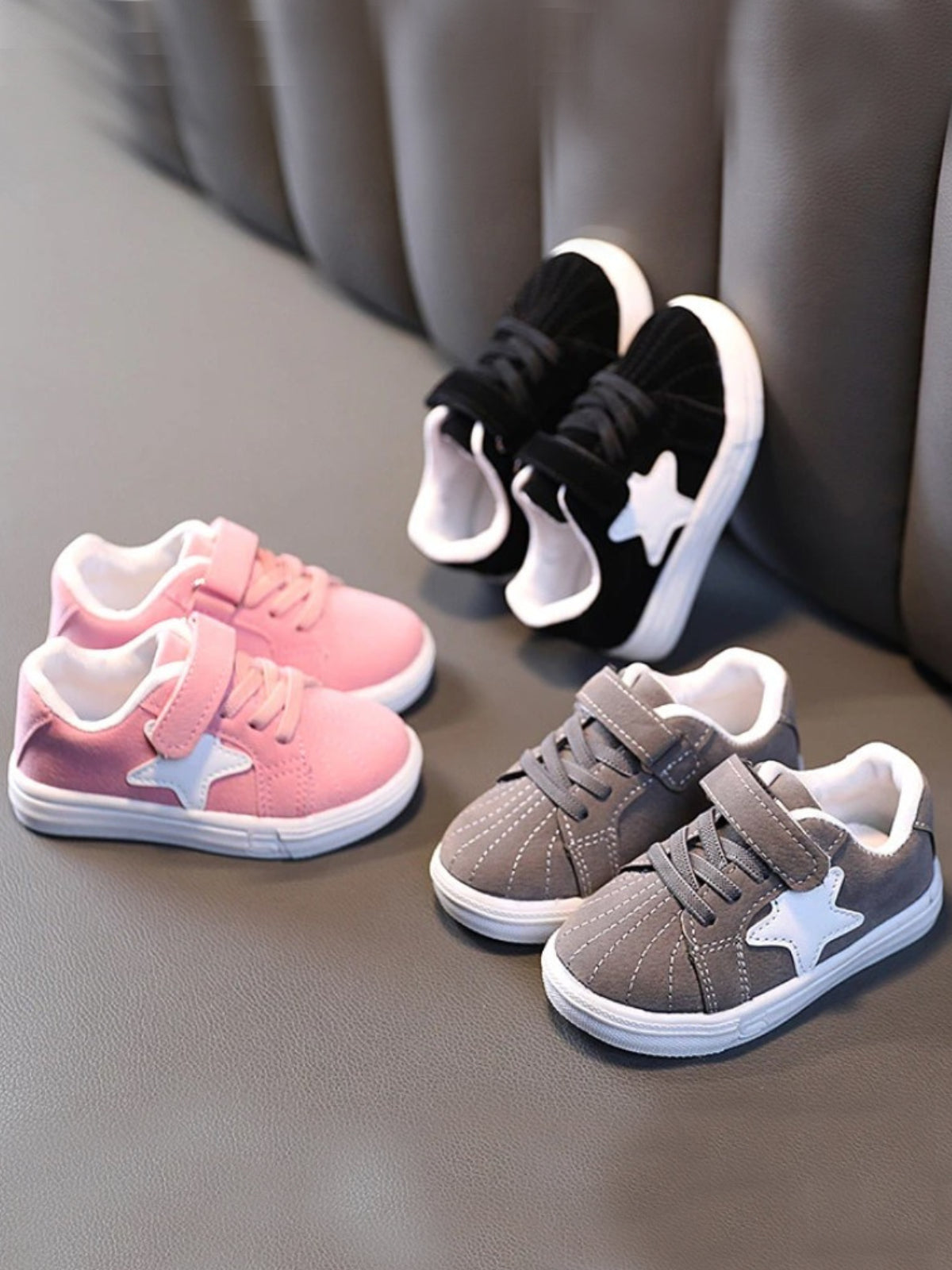 Back To School Shoes | Plush Cotton Velcro Sneakers | Mia Belle Girls