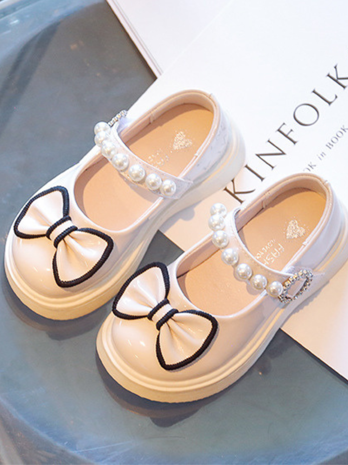 Mia Belle Girls Pearl Strap Mary Jane Shoes | Shoes By Liv & Mia