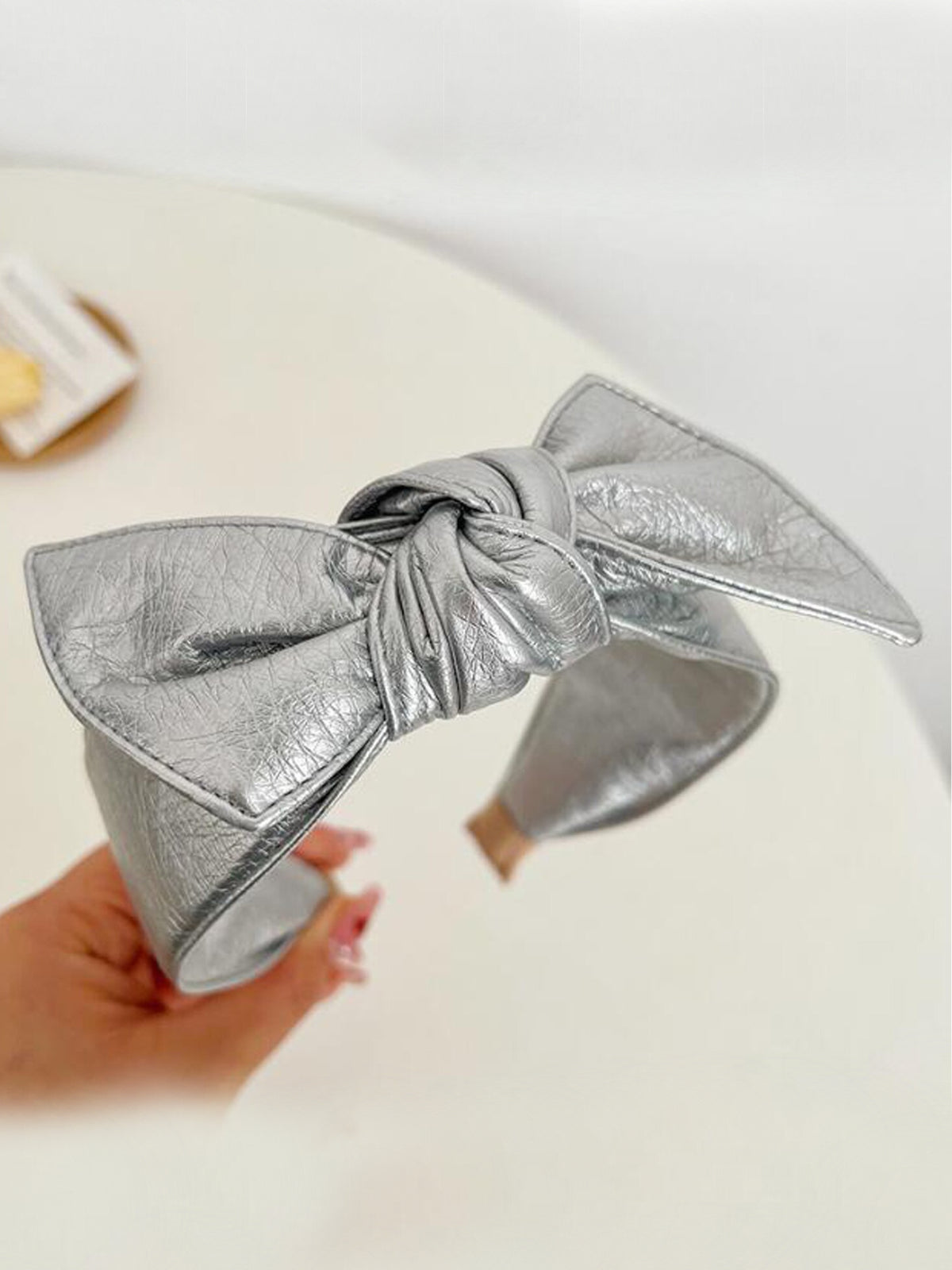 Mia Belle Girls PU Leather Bowknot Headband | Girls Accessories