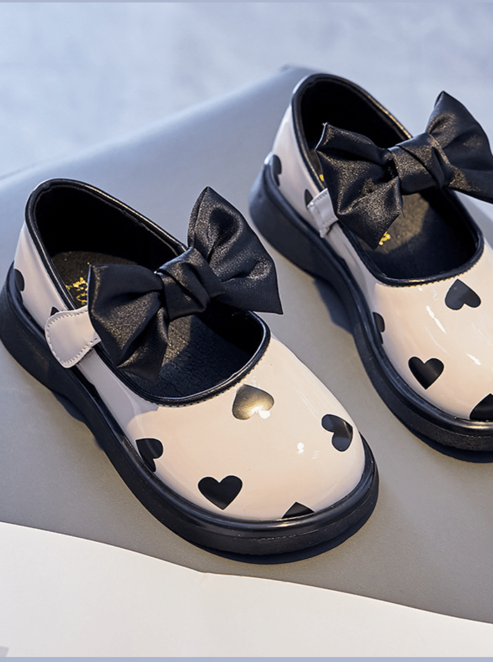 Toddler Shoes By Liv & Mia | Girls Heart Print Patent Mary Jane Flats