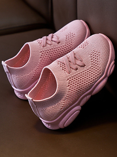 Girls Bear Bottom Antislip Casual Sneakers By Liv And Mia Pink
