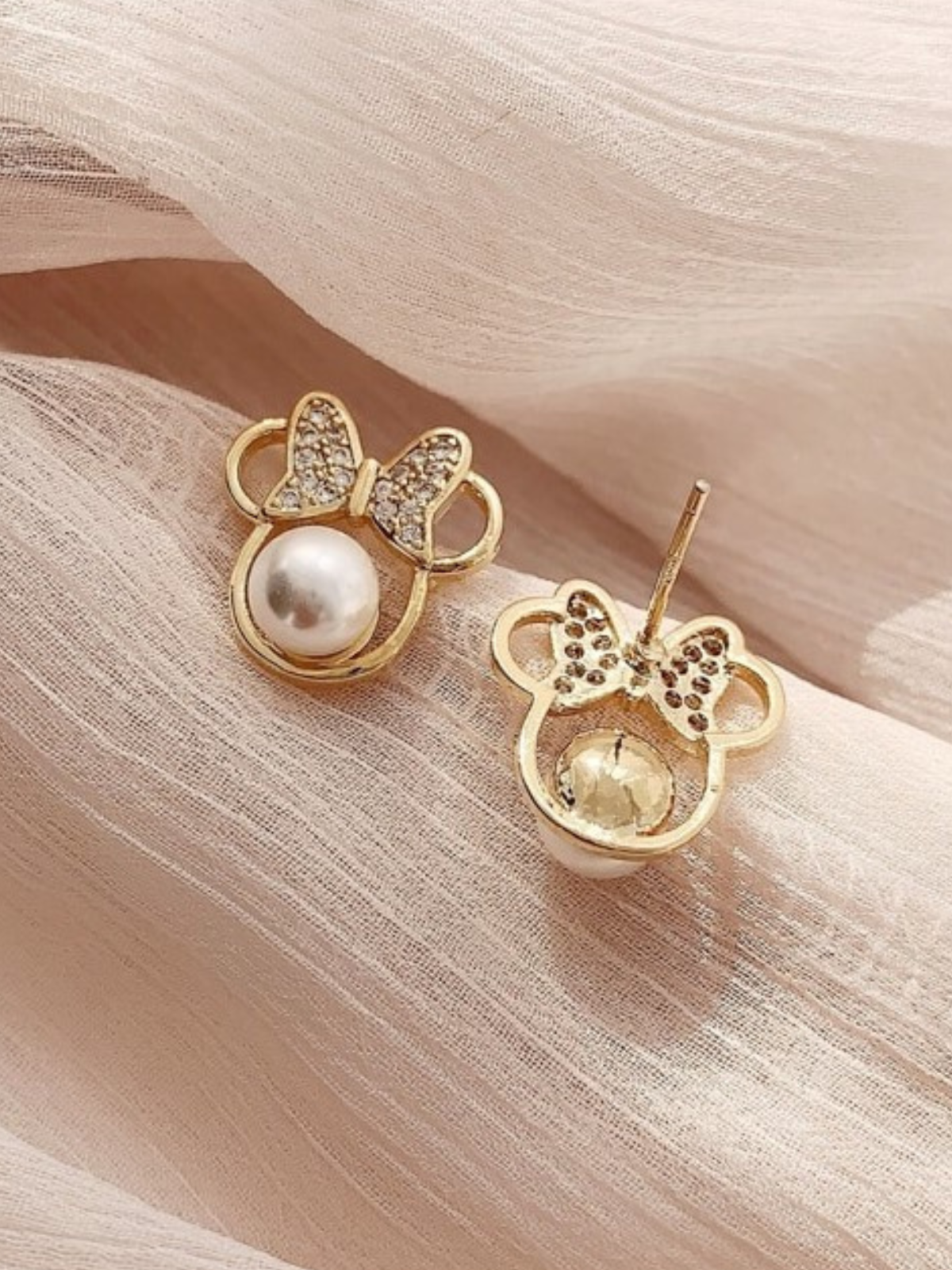 Mia Belle Girls Pearl And Bow Stud Earrings | Girls Accessories