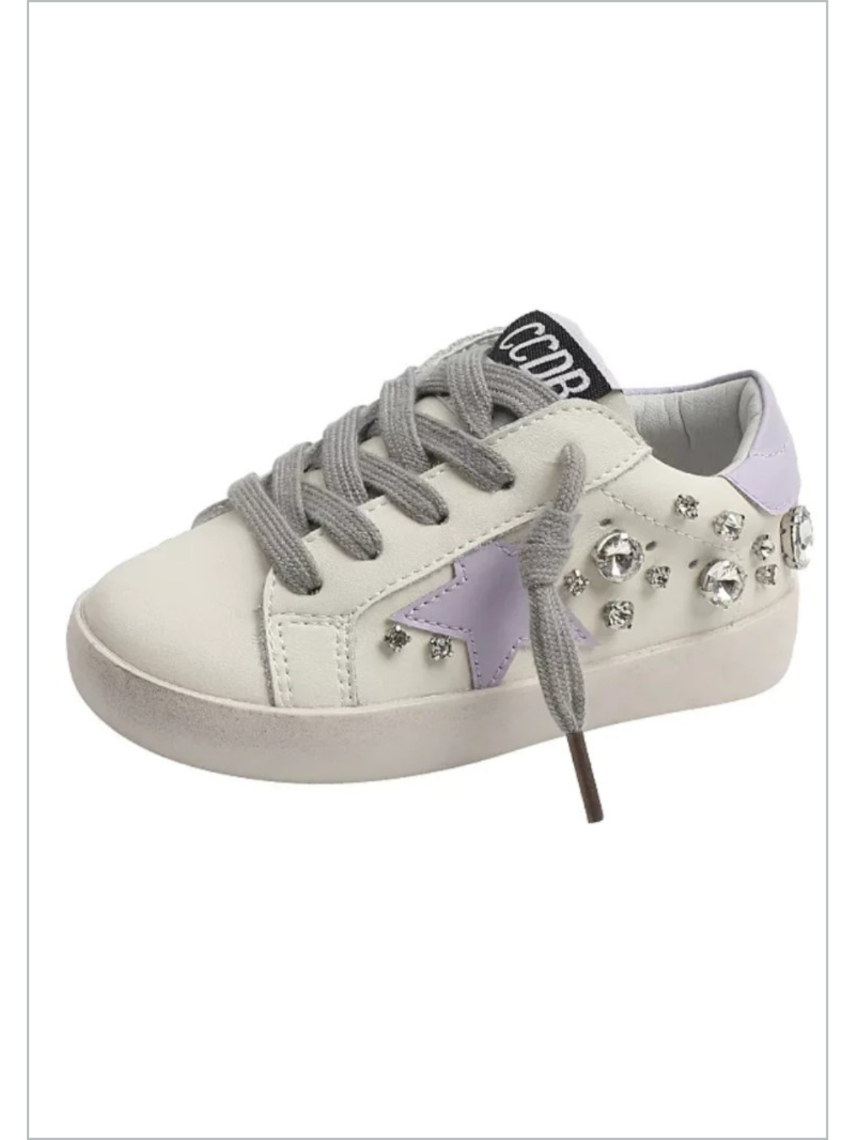 Back To School Shoes | Jeweled Purple Star Sneakers | Mia Belle Girls