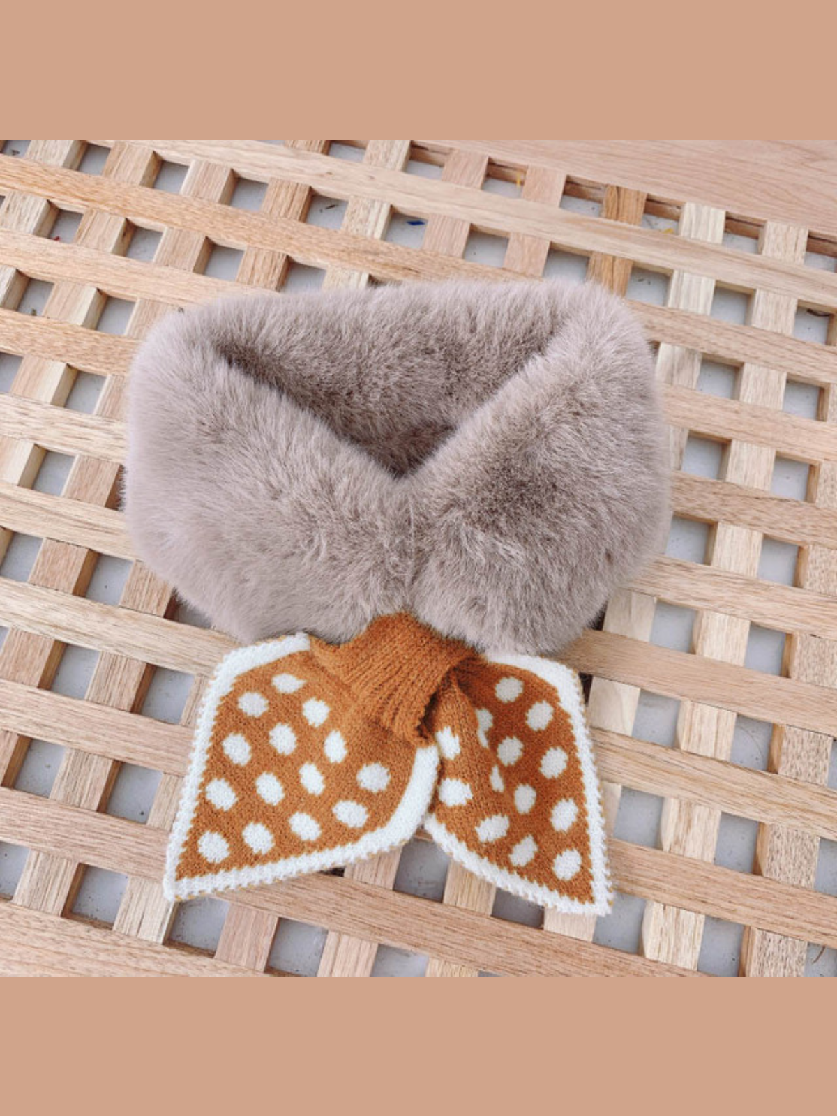 Dress It Up Fuzzy Polka Dot Collar