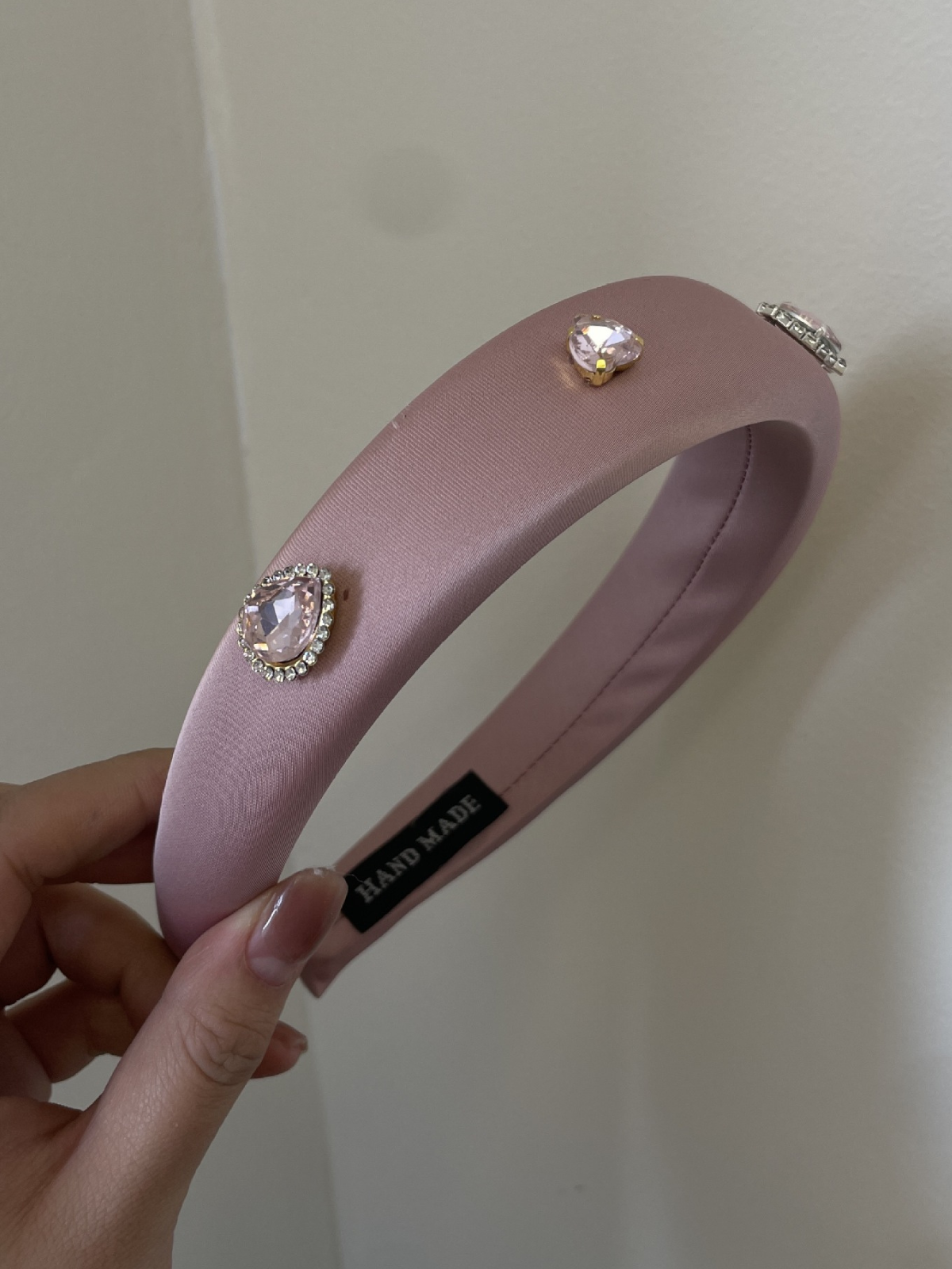 Mia Belle Girls Pink Rhinestone Padded Headband | Girls Accessories
