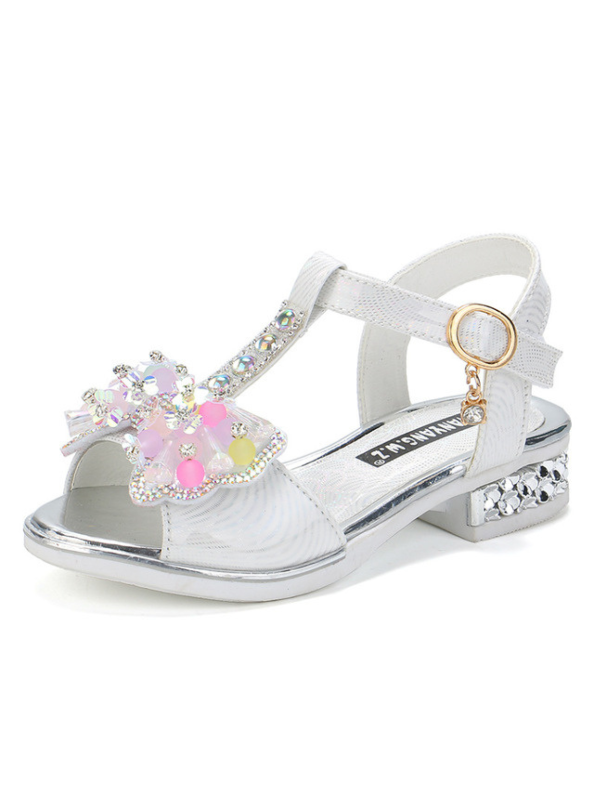Bejeweled Princess T-Strap Sandals