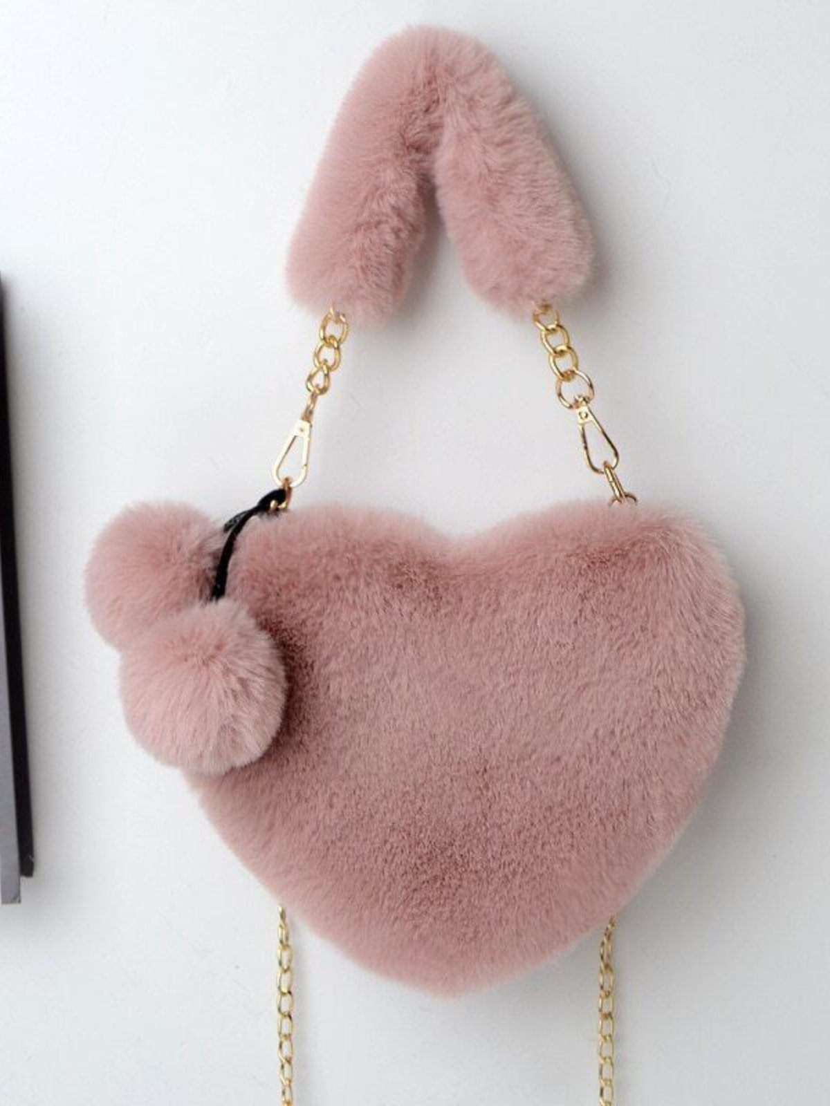 Girls Fashion Accessories | Faux Fur Heart Purse | Mia Belle Girls