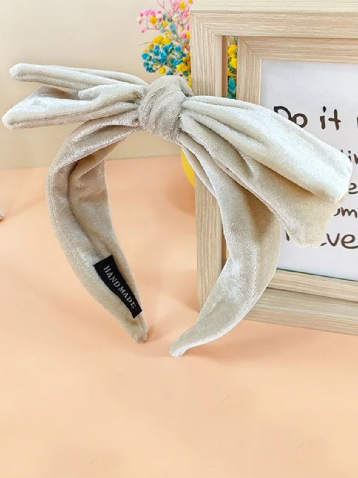 Mia Belle Girls Double Bow Velvet Headband | Girls Accessories