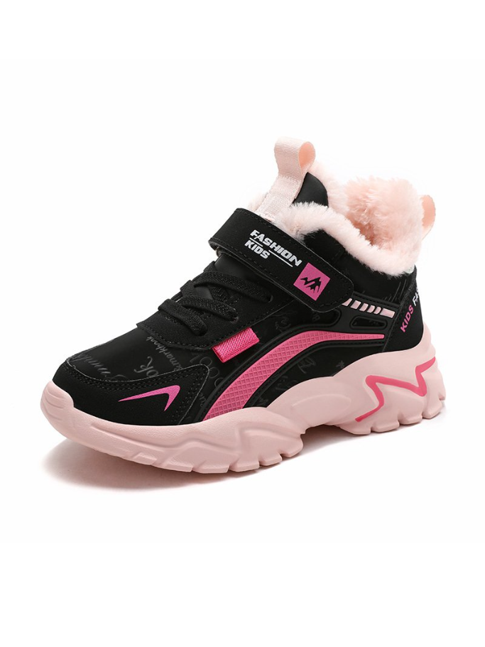 Back To School Shoes | Pink Fleece Lined Sneakers | Mia Belle Girls