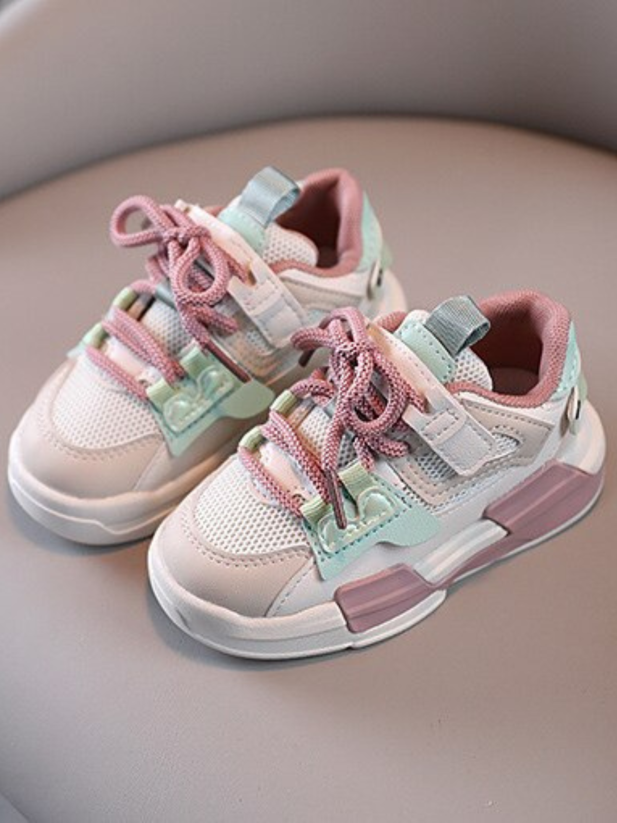 Back To School Shoes | Velcro & Lace Running Sneakers | Mia Belle Girls