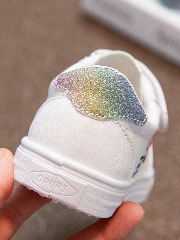 Back To School Shoes | Glitter Heel Kitten Sneakers | Mia Belle Girls