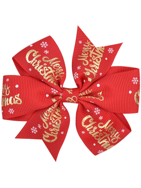 Girls Accessories | Festive Christmas Hair Bow Clips - Mia Belle Girls