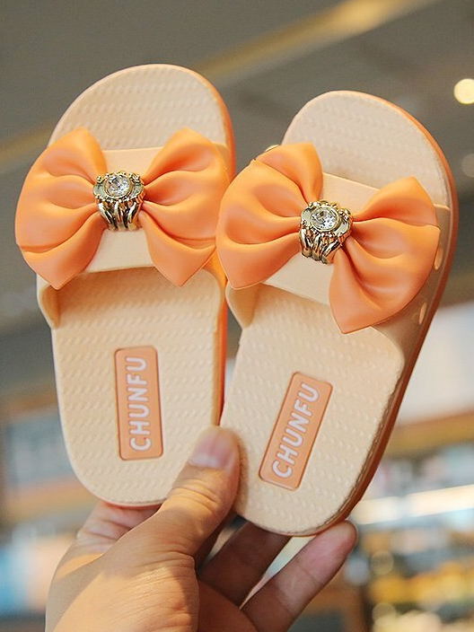 Girls Jeweled Butterfly Knot Slides By Liv and Mia - Mia Belle Girls