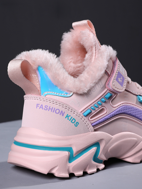 Back To School Shoes | Pink Fleece Lined Sneakers | Mia Belle Girls