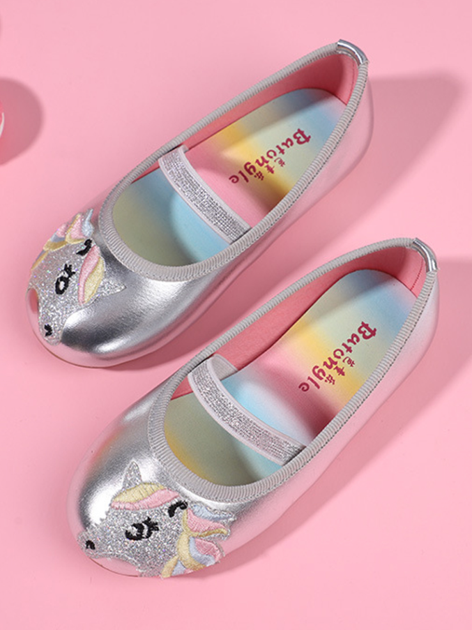 Shoes By Liv & Mia | Unicorn Metallic Ballet Flats - Mia Belle Girls