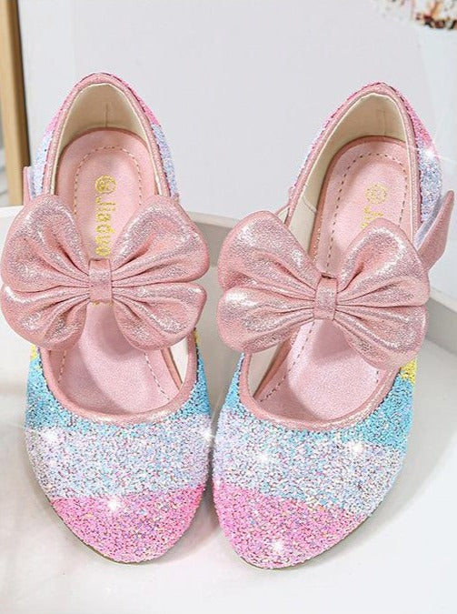 Shoes By Liv & Mia | Glitter Bow Mary Jane Heels