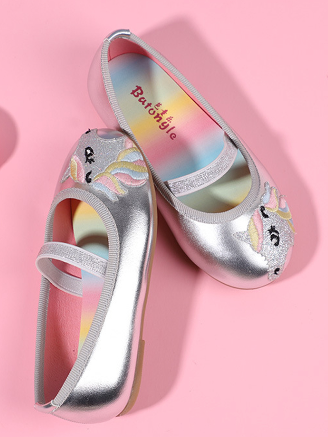 Shoes By Liv & Mia | Unicorn Metallic Ballet Flats - Mia Belle Girls