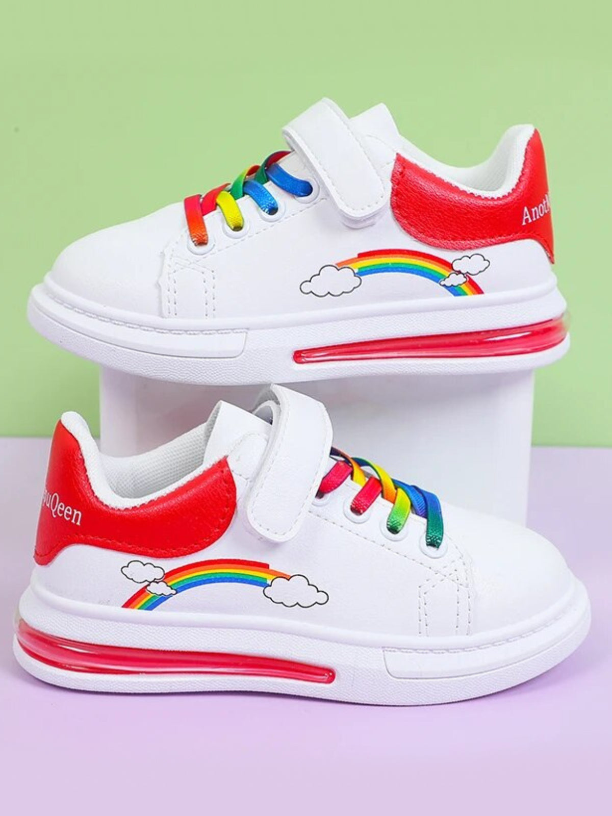 Back To School Shoes | Velcro Rainbow Sneakers | Mia Belle Girls