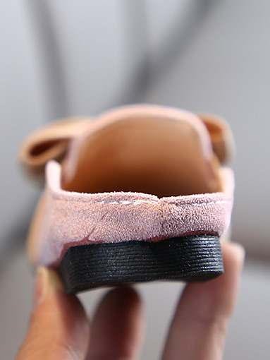 Shoes By Liv & Mia | Toddler Girls Big Bow Suede Slide Loafers