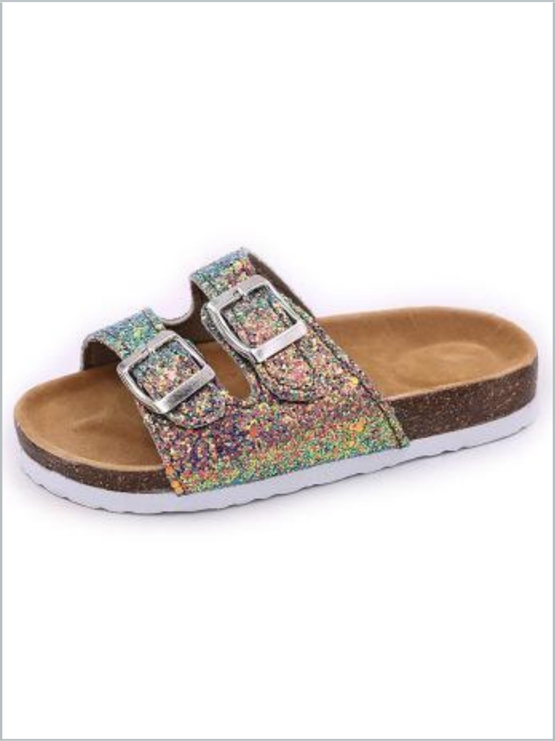 Girls Sparkle Sequined Sandals By Liv and Mia