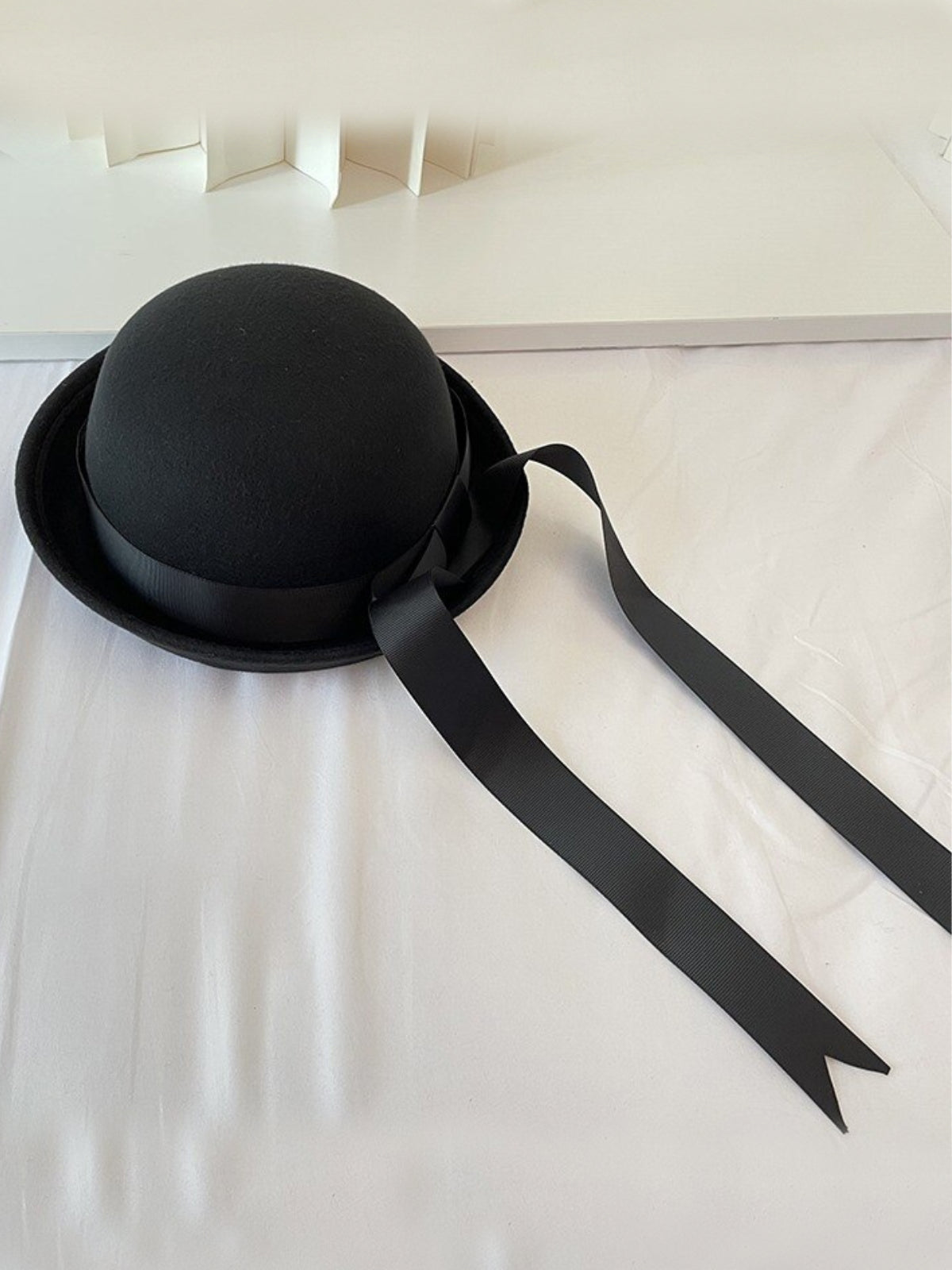 Mia Belle Girls Satin Bowknot Bowler Hat | Girls Accessories