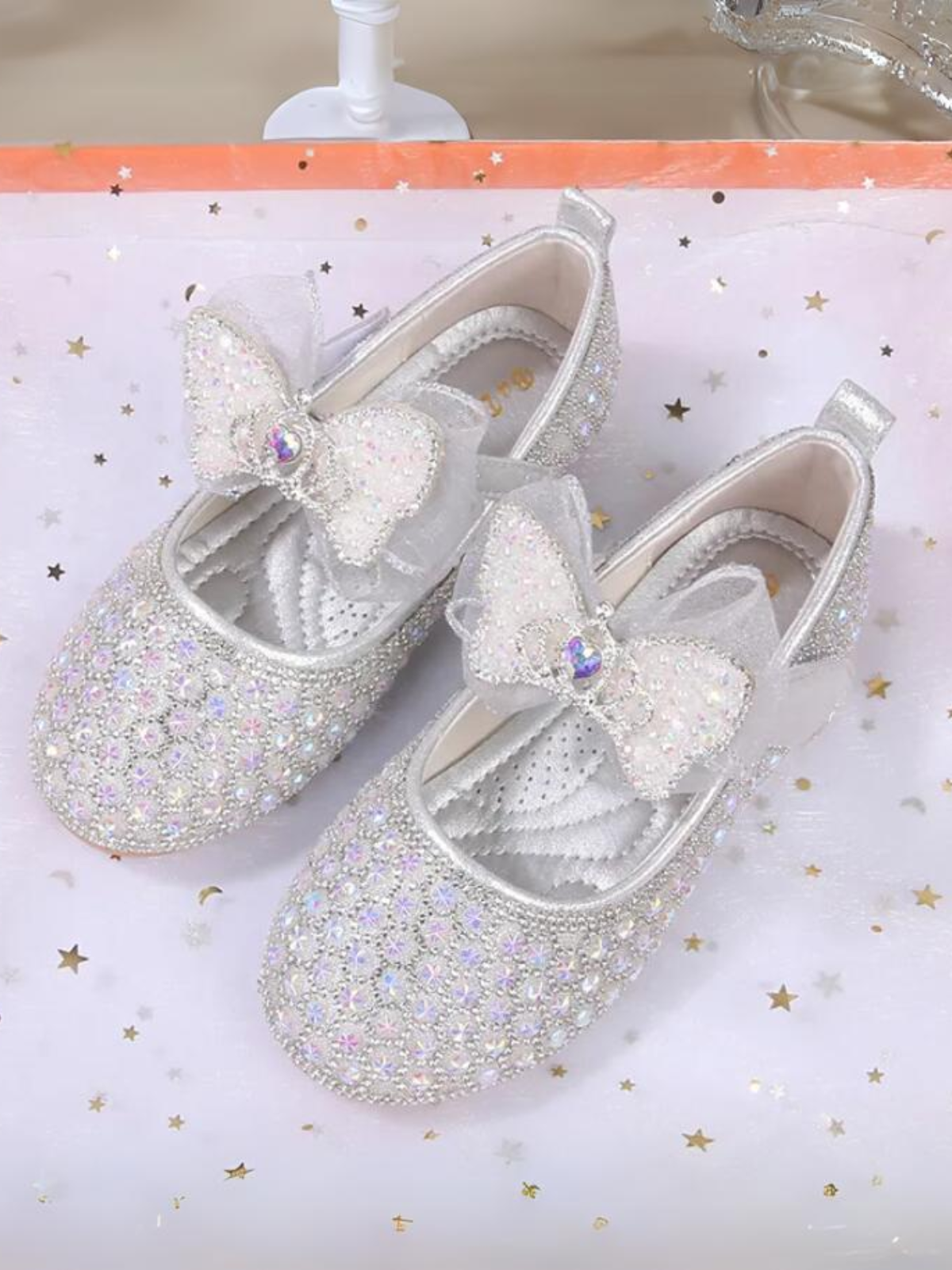 Mia Belle Girls Sparkly Bow Mary Jane Shoes | Shoes By Liv & Mia