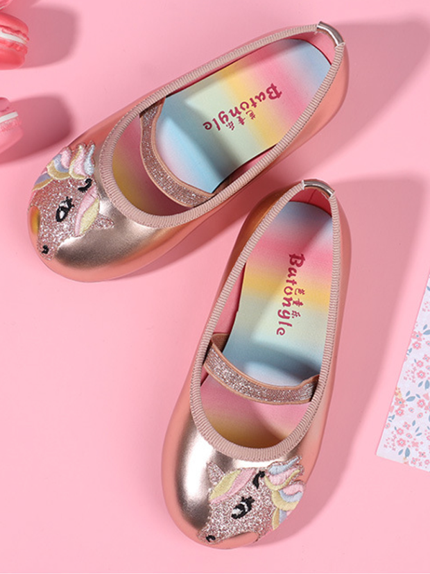 Shoes By Liv & Mia | Unicorn Metallic Ballet Flats - Mia Belle Girls