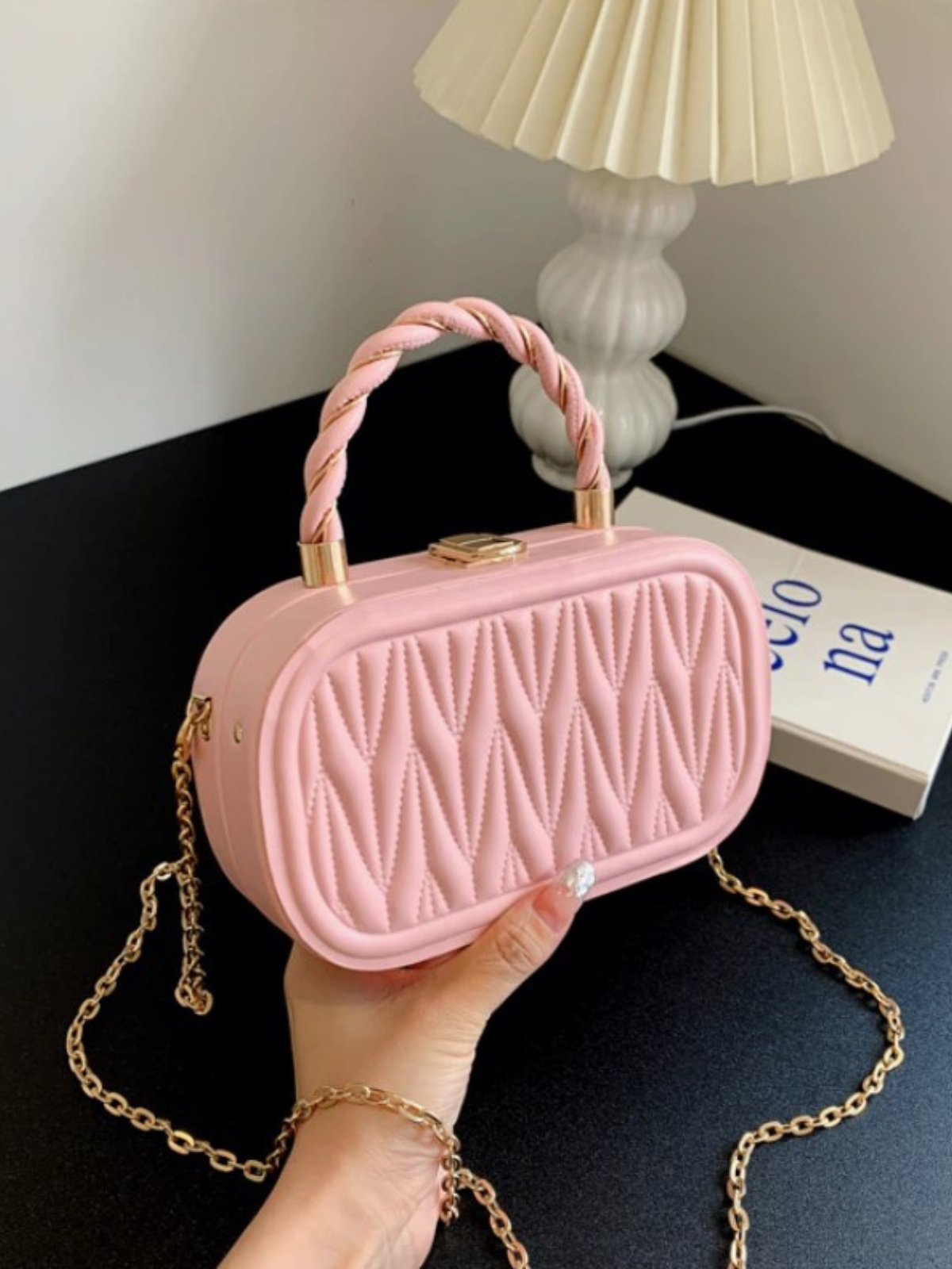 Mia Belle Girls Ruched Leather Box Bag | Girls Accessories