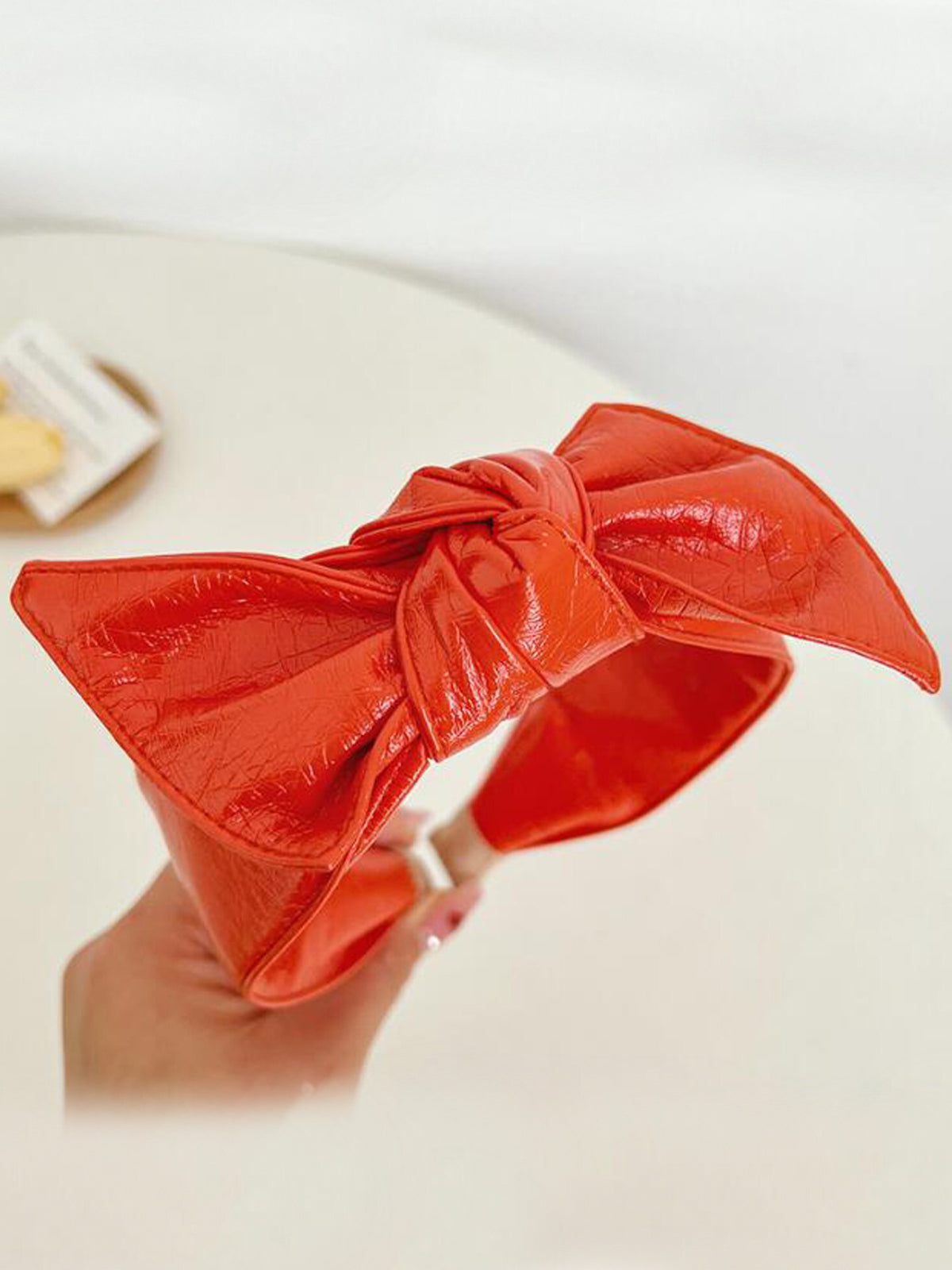 Mia Belle Girls PU Leather Bowknot Headband | Girls Accessories