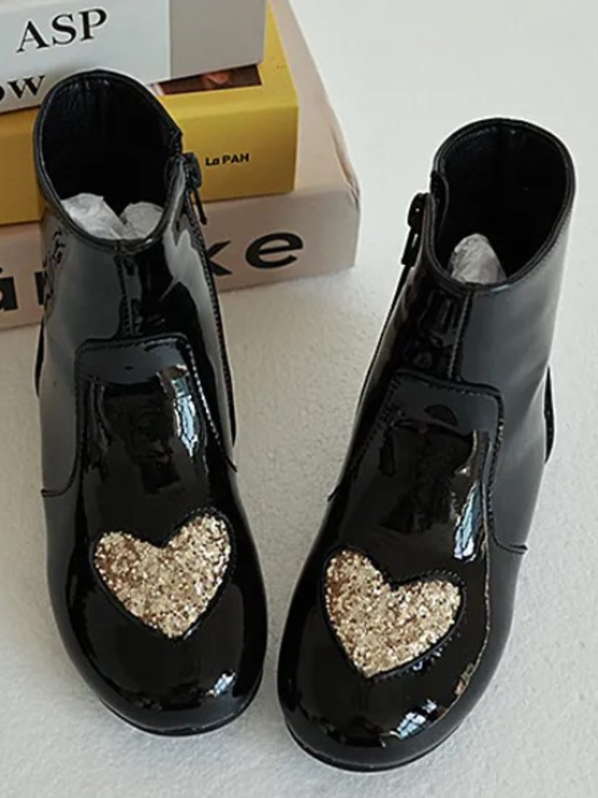 Mia Belle Girls Vegan Leather Patent Boots | Shoes By Liv & Mia