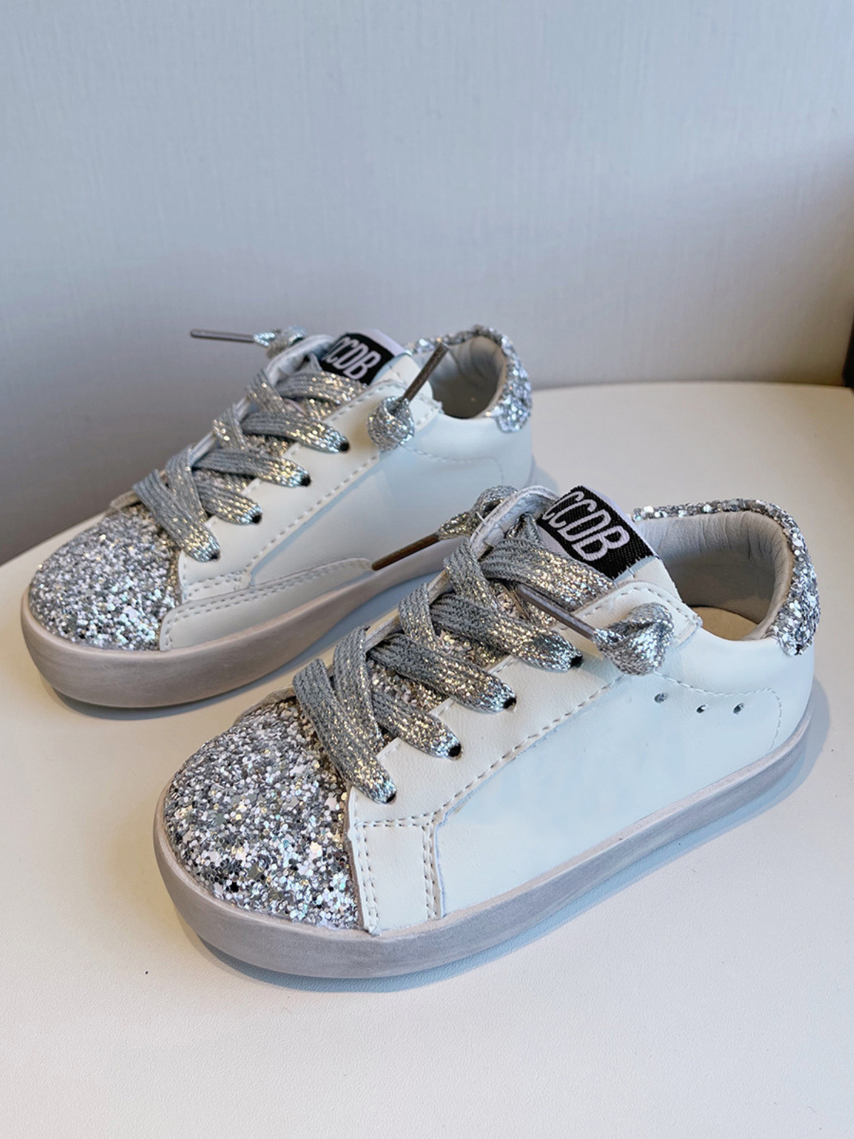 Back To School Shoes | Girls Glitter Casual Sneakers | Mia Belle Girls