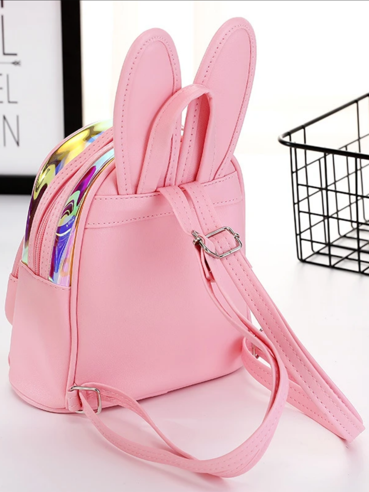 Back To School Bags | Bunny Ears Metallic Backpack | Mia Belle Girls