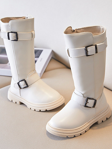 Shoes By Liv & Mia | Knee-High Buckle Boots | Boutique Boots For Girls