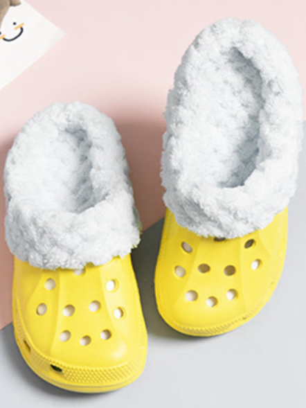 Girls Comfy Cozy Fleece Lined Slides By Liv And Mia Yellow