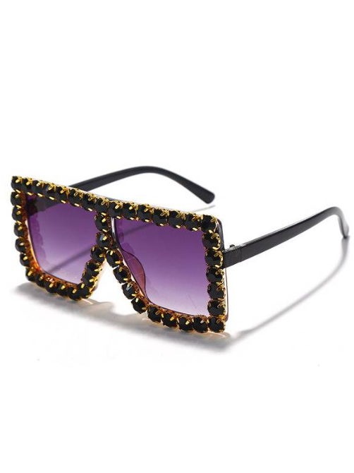 Girls Rhinestone Square sunglasses