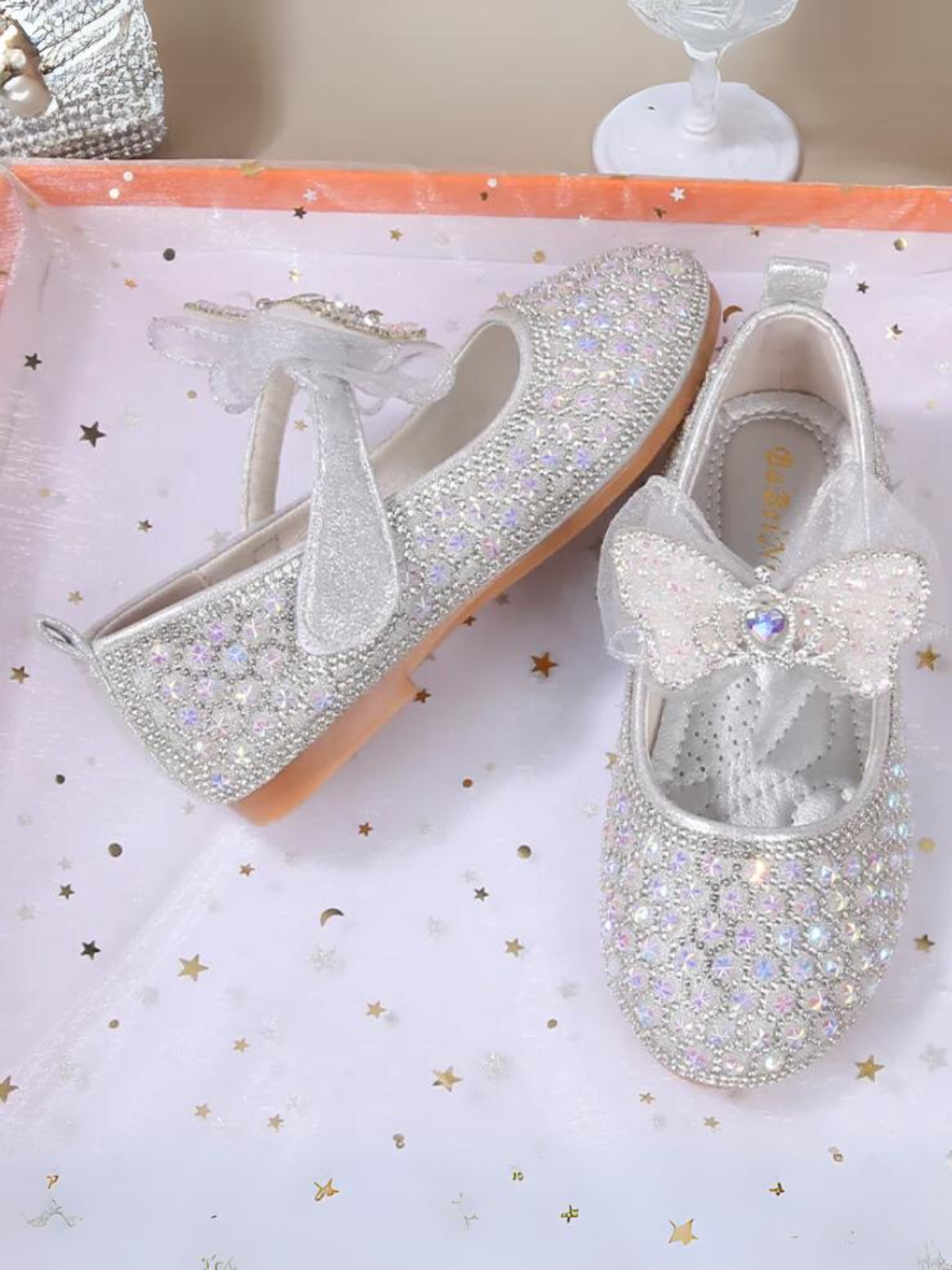 Mia Belle Girls Sparkly Bow Mary Jane Shoes | Shoes By Liv & Mia