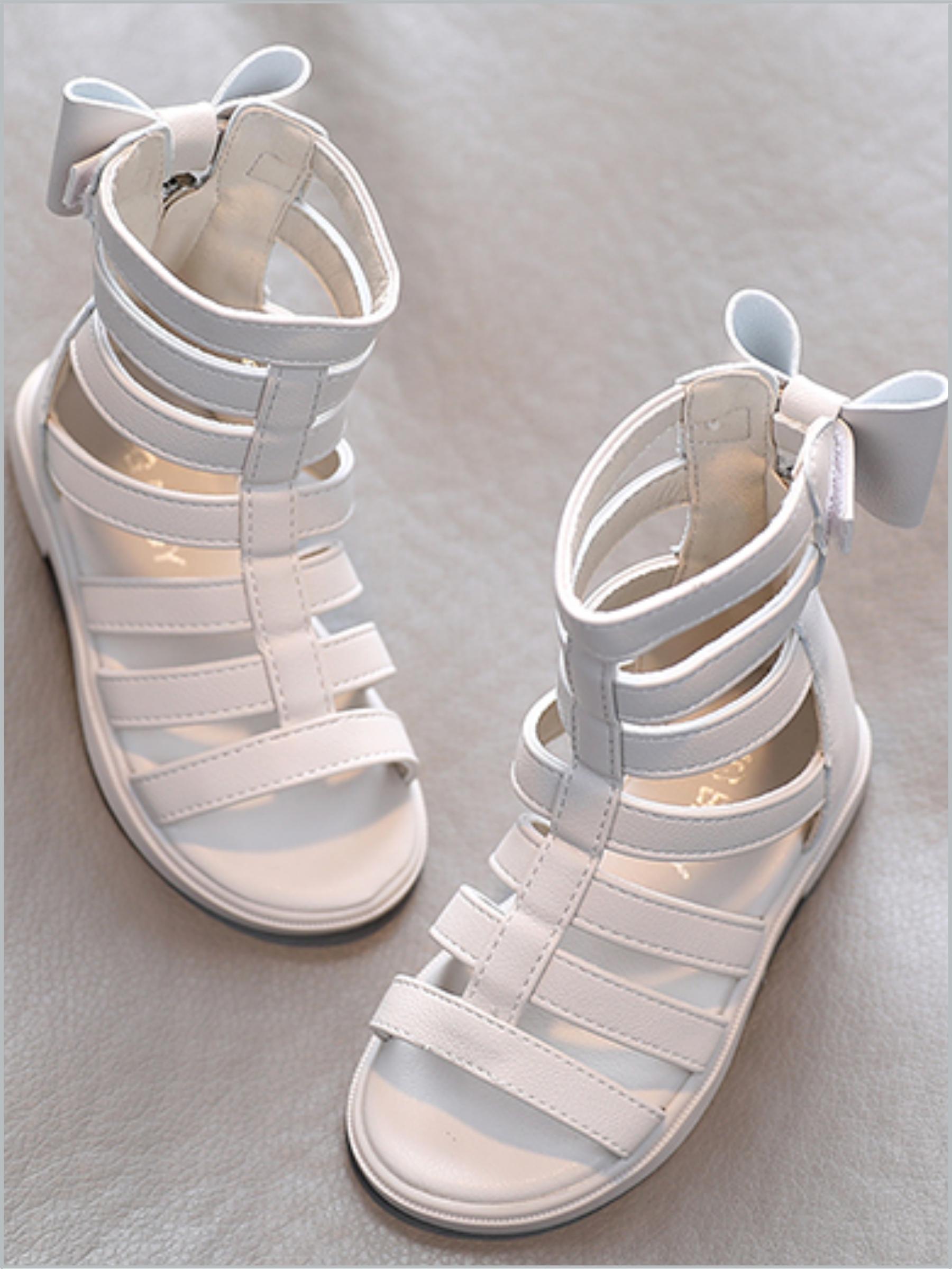 Girls Cute Bow Gladiator Boot Sandals By Liv and Mia