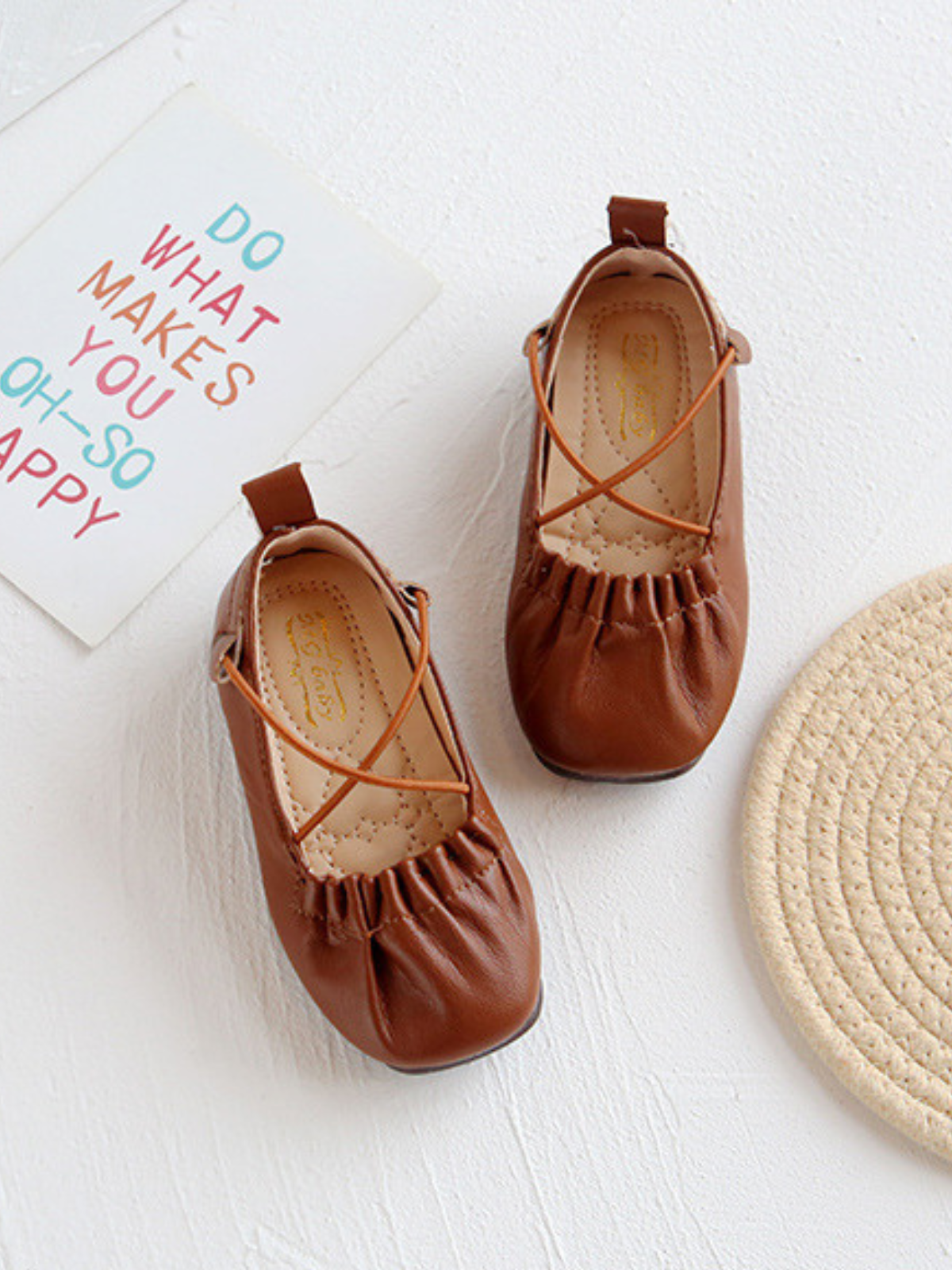 Mia Belle Girls Ruched Ballet Flats | Shoes By Liv & Mia