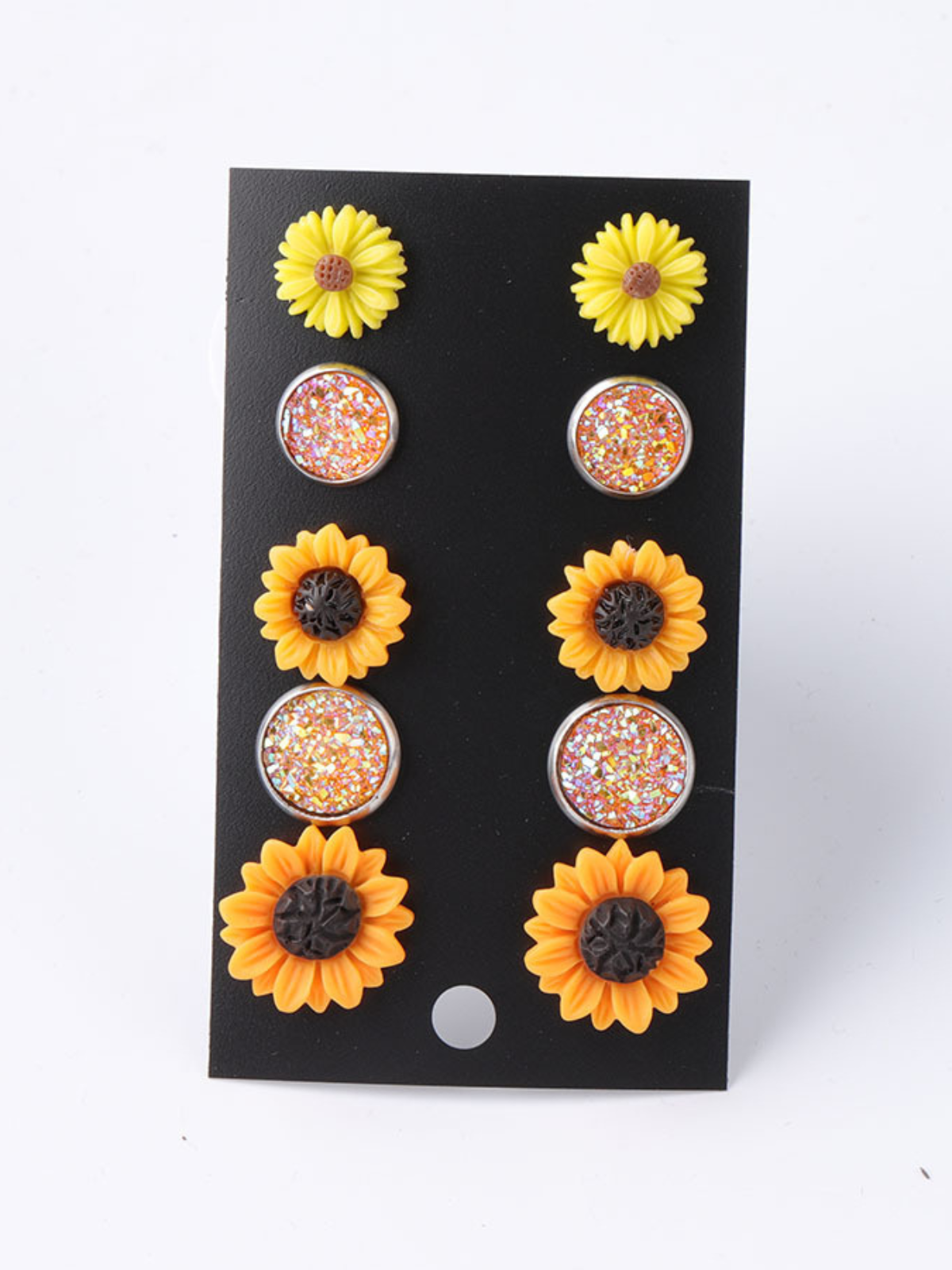 Mia Belle Girls | Acrylic Earrings 5-Piece Set | Girls Accessories