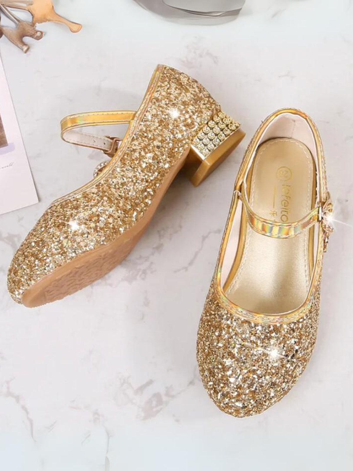 Mia Belle Girls Sequin Mary Jane Heels | Shoes By Liv & Mia