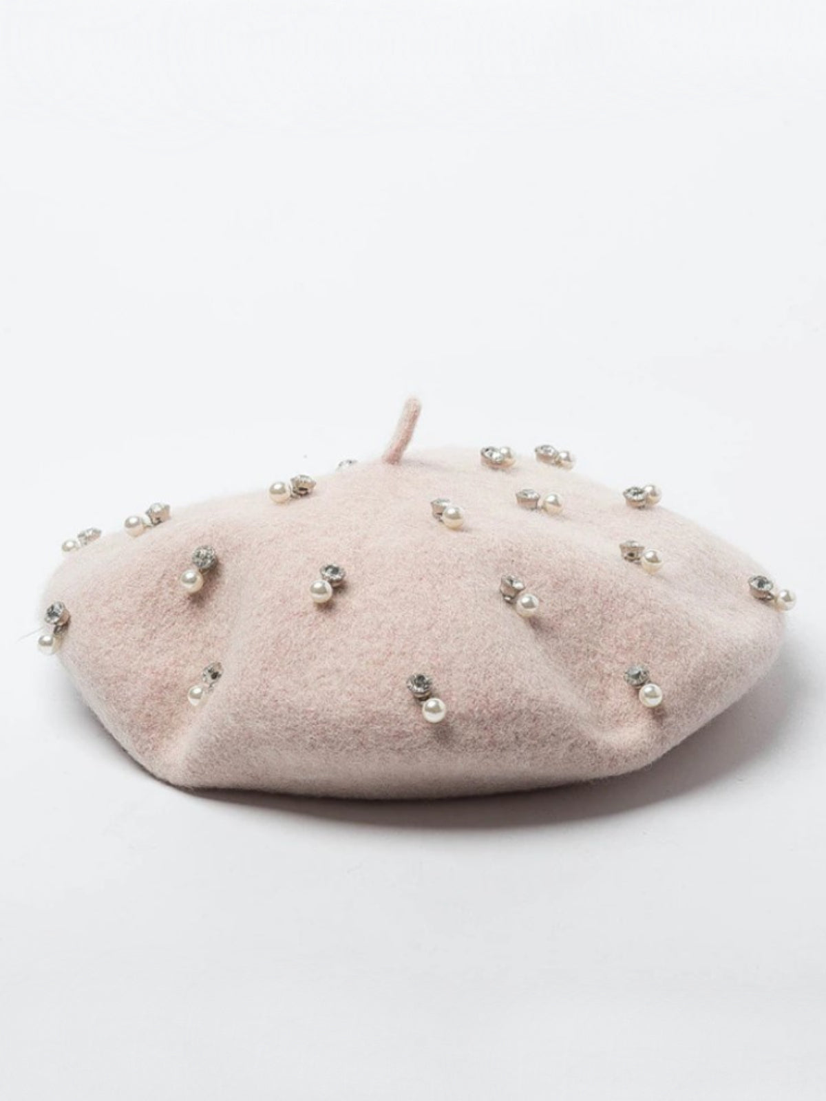 Mia Belle Girls Pearl Beads Wool Beret | Girls Accessories